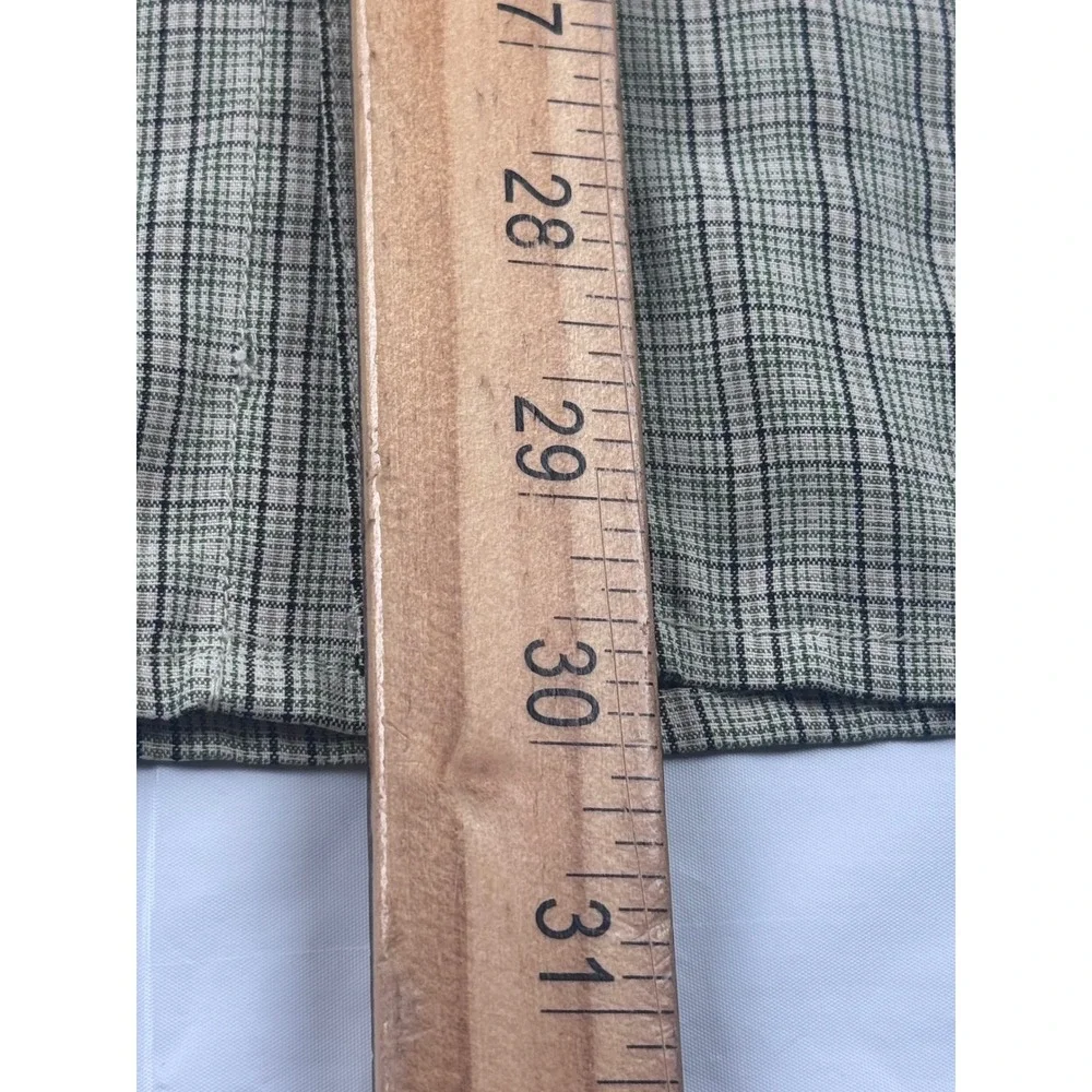 The North Face Mens XXL Beige Plaid Short Sleeve Hiking Button Up‎ Shirt Modal